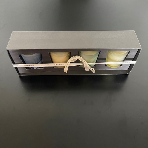 NWT [Set of 4] Anthropologie Marbled Swirl Candles in Ready-to-Gift Box - Picture 5 of 8